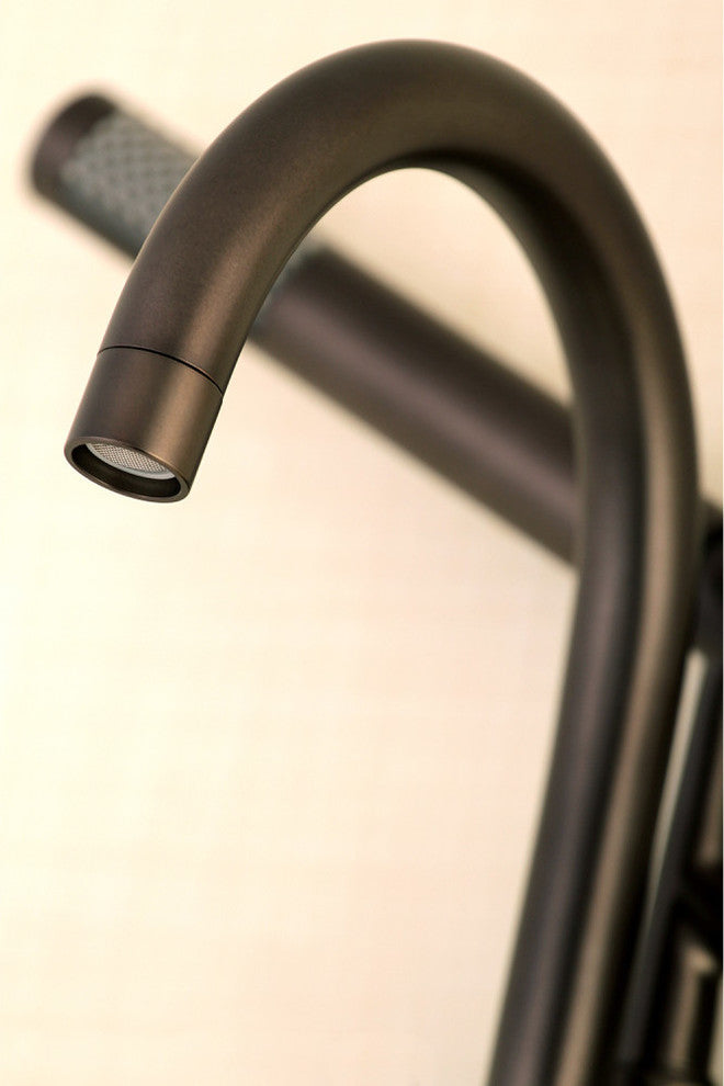 Aqua Vintage 7" Adjustable Wall Mount Tub Faucet, Oil Rubbed Bronze
