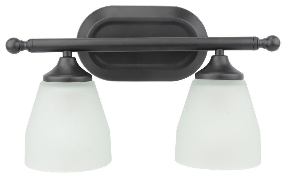 Jordan 2-Light Vanity Light, Matte Black