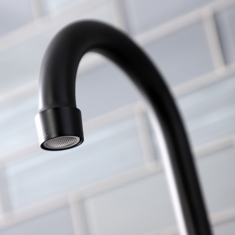 Kingston Brass KB8490SVL Two-Handle 2-Hole Deck Mount Bar Faucet, Matte Black