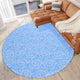 Indoor/Outdoor Seabreeze SZ11 Cobalt Machine Washable 8' x 8' Round Rug