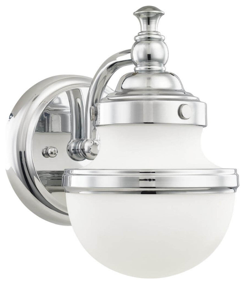 Livex Oldwick 1 Light 6" Bath Lighting, Polished Chrome