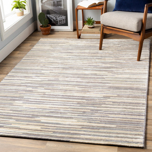 Surya Quartz QTZ-5035 8'x10' Rug, Navy/Medium Gray/Cream/Khaki/Ice Blue