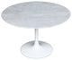 Tulip Faux Marble Table 39", White