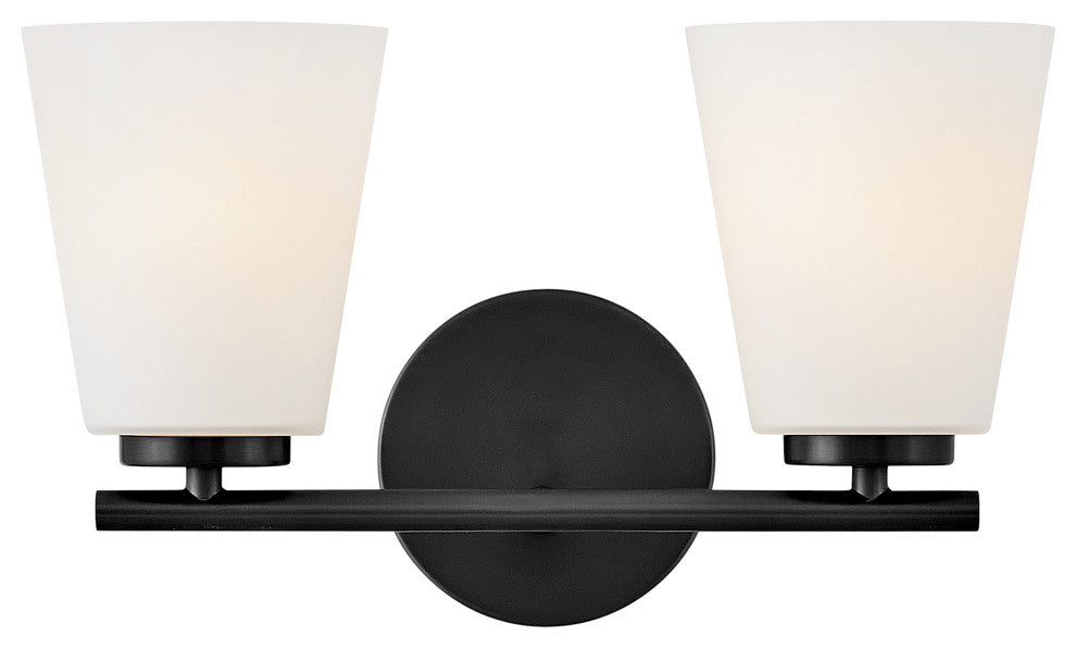 Lark Bri Small Two Light Vanity, Black