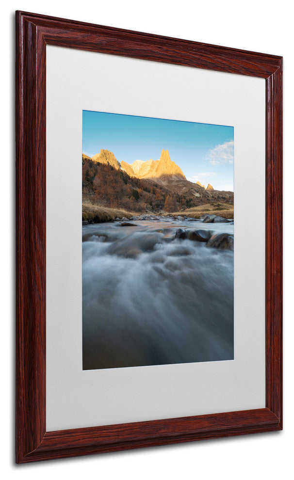 Mathieu Rivrin 'First Rays' Matted Framed Art, Wood Frame, White, 20x16