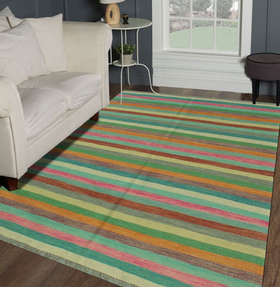 Winchester Kilim Cyrill Gray/Pink Rug, 4'10x6'4