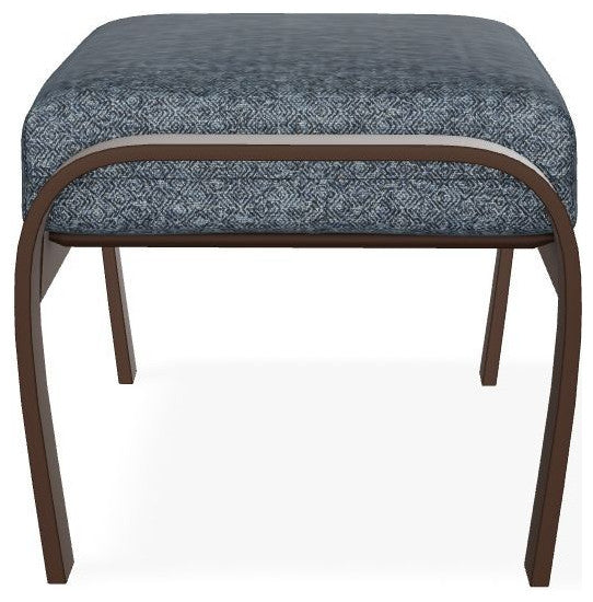 Belle Isle Cushion Outdoor Ottoman, Restore Indigo/Kona