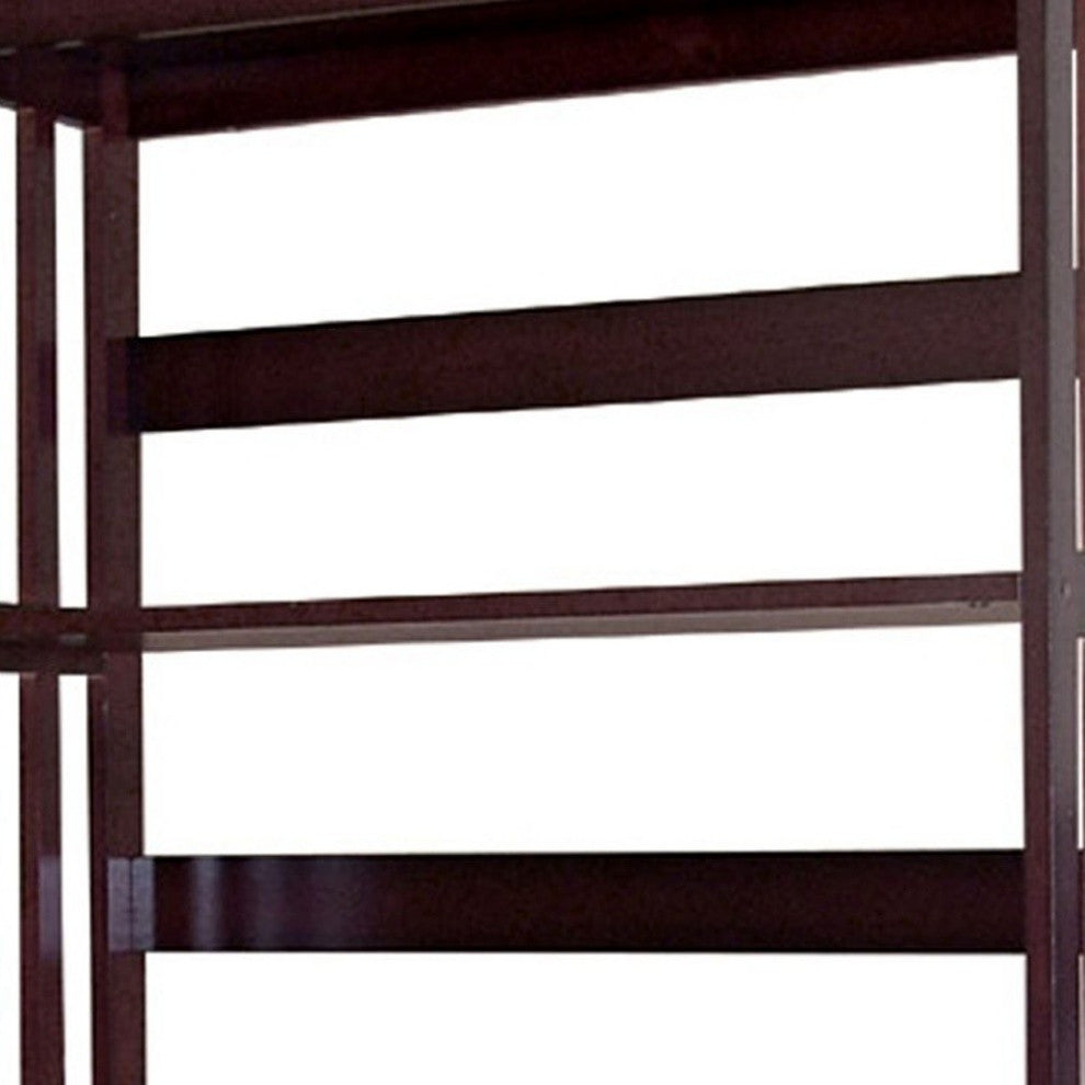 Dark Espresso Mission Style Four Shelf Tower Bookcase