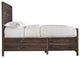Townsend King Solid Wood Storage Bed in Java