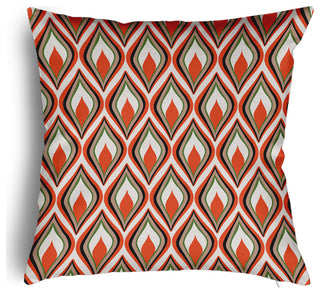 Feathers Accent Pillow With Removable Insert, Harvest Orange, 24"x24"