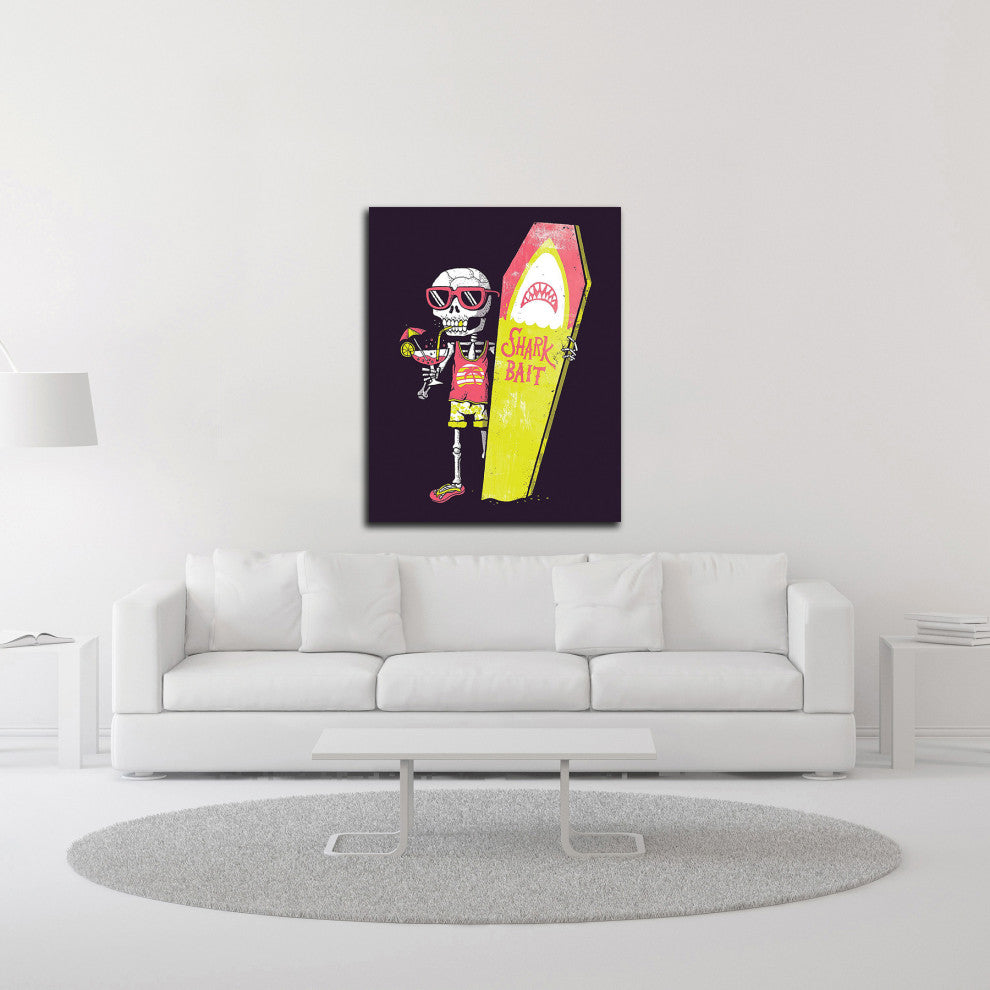 "Shark Bait" by Michael Buxton, Print on Canvas, 14"x18"