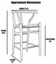 Solid Wood Natural Counter Height with Y Back Woven Black Seat Fully Assembled, Espresso