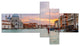 Santa Maria Della Salute, Cityscape Canvas Art Print, 60"x32", 5 panels