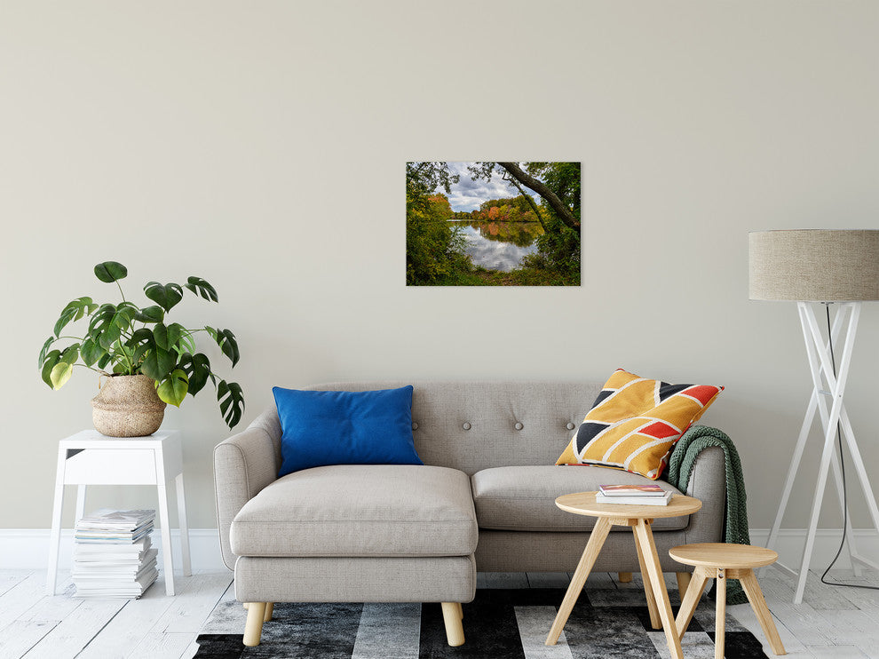 Lost in Autumn Color Landscape Photo Canvas Wall Art Print, 18" X 24"