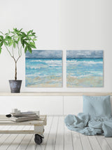 Playful Waves Diptych, 36"x18"