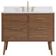 Elegant VF41042WB-BS 42"Bathroom Vanity, Walnut Brown With Backsplash