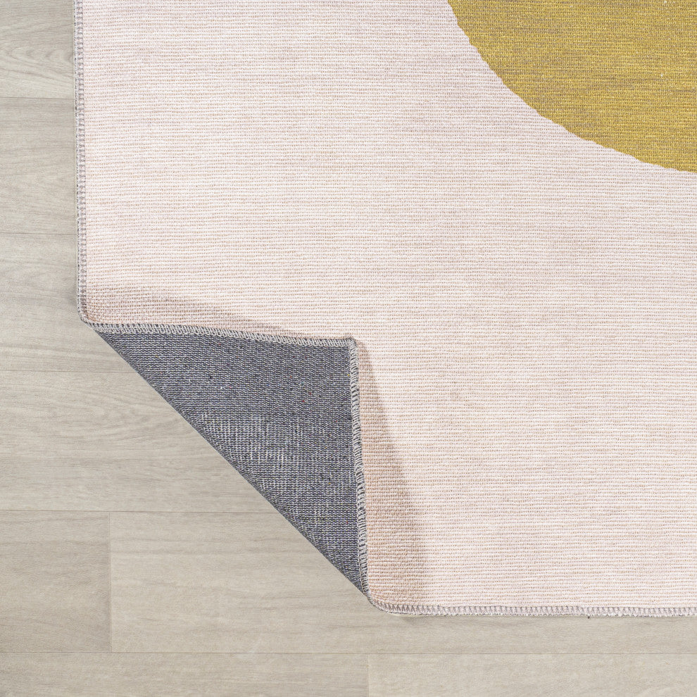 Luola Minimalist Geometric Machine-Washable Area Rug, 5x8