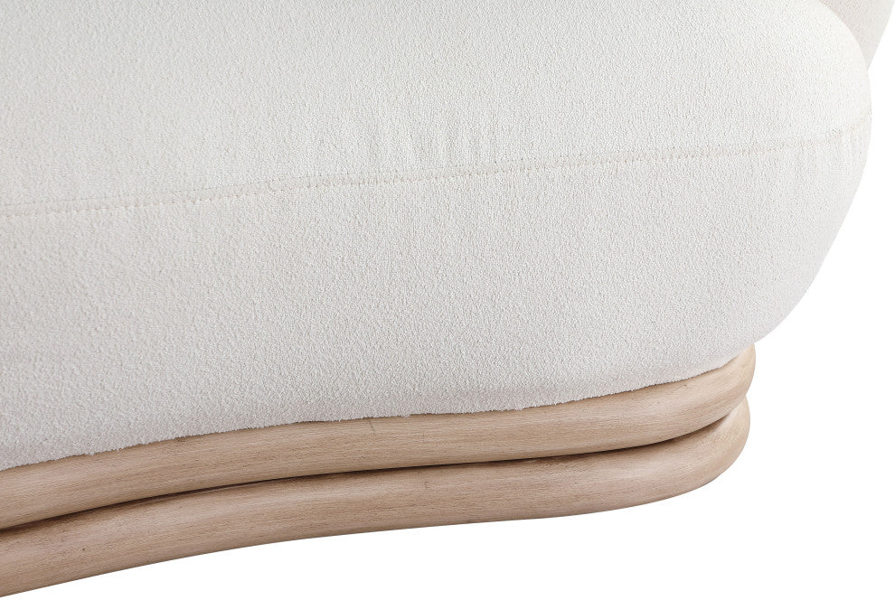 Kipton Boucle Fabric Upholstered Chair, Cream