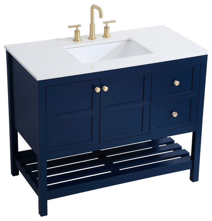 Tucker Blue 42" Single Sink Bathroom Vanity