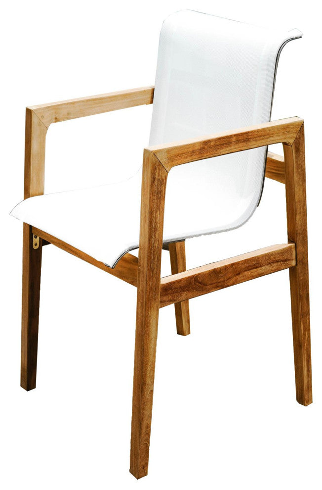 Catalina Oceana Teak Outdoor Dining Chair, Set of 2