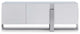 HomeRoots 91" X 18" X 32" White Glass Steel Buffet