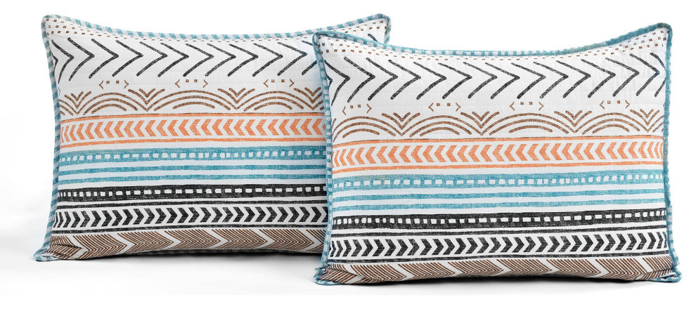 Hygge Geo 3-Piece Quilt Set, Neutral/Multi, King