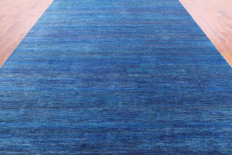 10' 0" X 20' 0" Super Savannah Gabbeh Hand Knotted Wool and Silk Rug Q8620