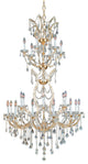 Artistry Lighting Alexandria Collection Hanging Crystal Chandelier 37x52, Gold