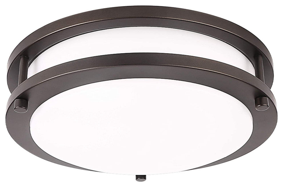 LED Flush Mount Ceiling Light 10" Round Bronze Dimmable Ceiling Lamp