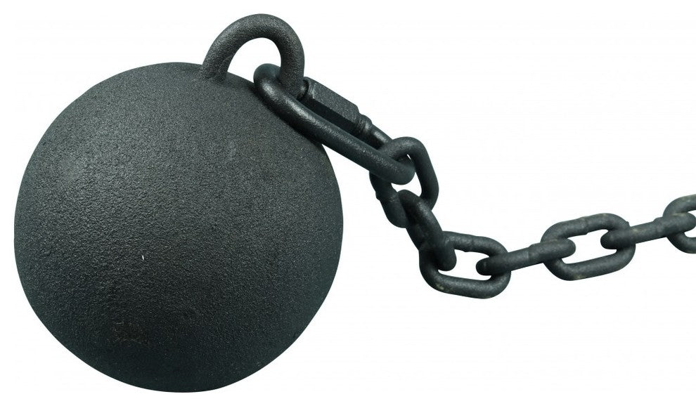 Cast Iron Cannonball Weight Gate Closer Latch Colonial Design and 5 Feet Chain