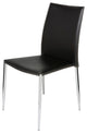 Eisner Black Leather Dining Chair