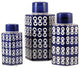 Pomeroy Cupola, Set of 3, Jars, Dark Navy