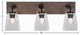 Oxbridge, Bath Bar, Matte Black & Painted Distressed Metal, 4.5" Clear Bubble