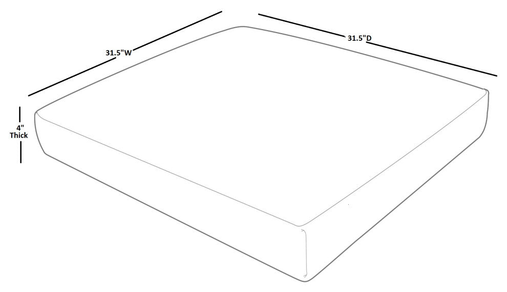 Cover for Ottoman Cushions 4 inches thick