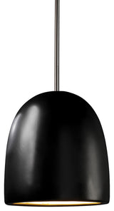 Radiance Large Bell Pendant, Carbon, Matte Black, Brushed Nickel, Stem, E26