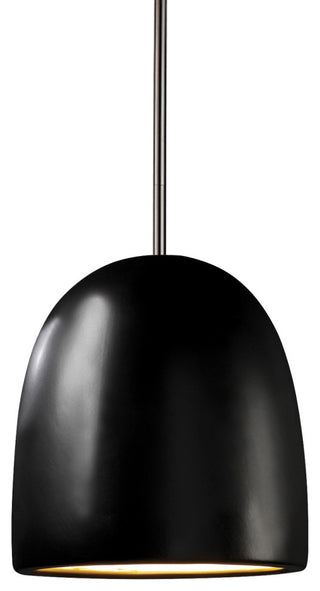 Radiance Large Bell Pendant, Carbon, Matte Black, Brushed Nickel, Stem, E26
