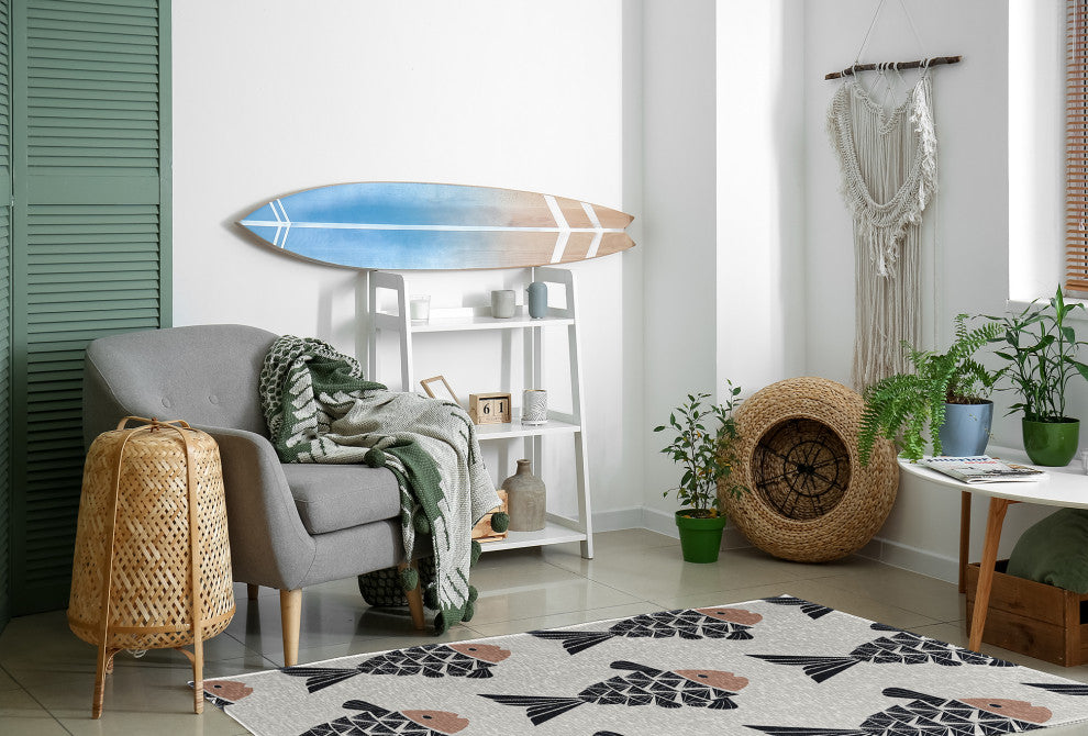 Fish Tales Nautical Chenille Rug