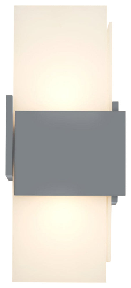 Acuo Outdoor LED Sconce, Matte Gray, Cool White