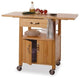 Rachael Kitchen Cart, Drop Leaf, Natural