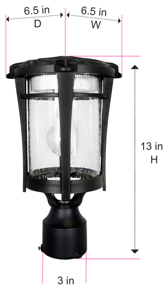 Aurora Bulb Post Lamp with EZ Anchor