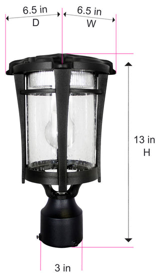 Aurora Bulb Post Lamp with EZ Anchor