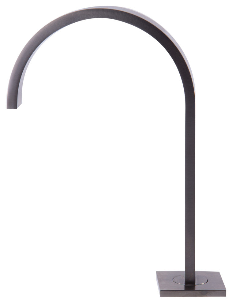 ALFI brand AB1336-BN Brushed Nickel Gooseneck Widespread Bathroom Faucet
