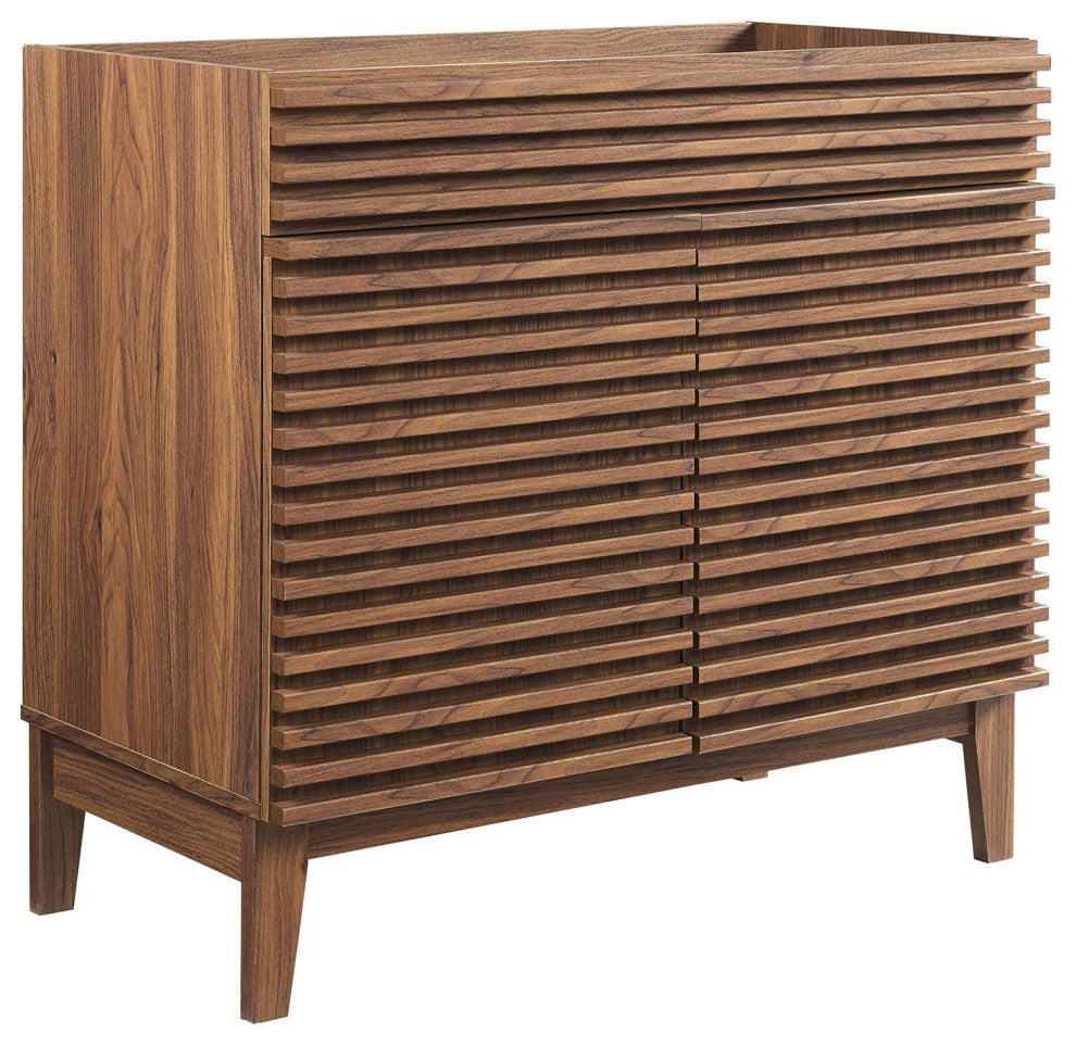 Render 36" Bathroom Vanity Cabinet, Walnut