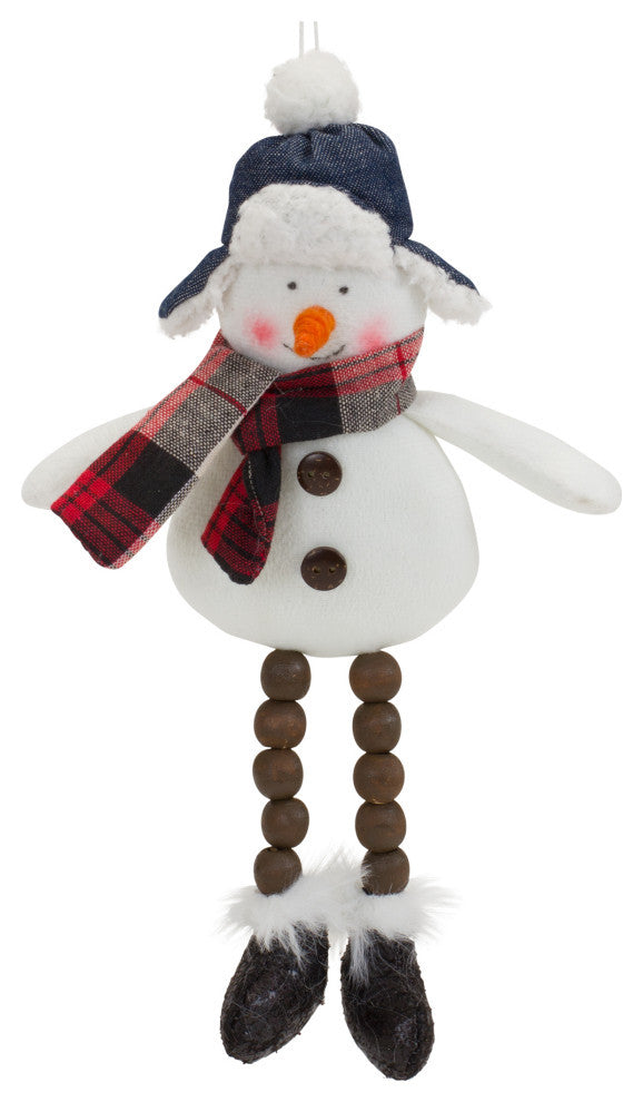 Plush Snowman Ornament, 6-Piece Set