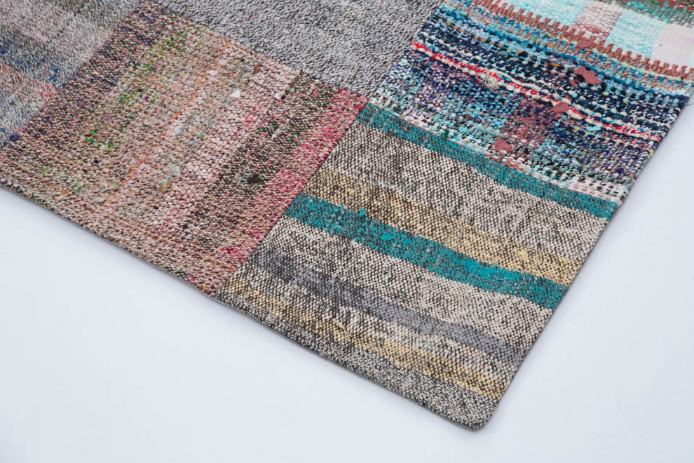 Rug N Carpet - Handmade Anatolian 7' 0'' x 9' 11'' Rustic Patchwork Kilim Rug
