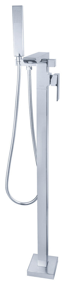 Single Handle Floor Mounted Freestanding Tub Filler, Chrome