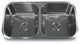 Nantucket NS5050 32 3/4" 18G Stainless Steel Double Bowl Kitchen Sink