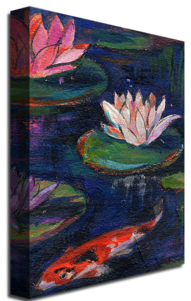 'Lily Pond' Canvas Art by Sheila Golden