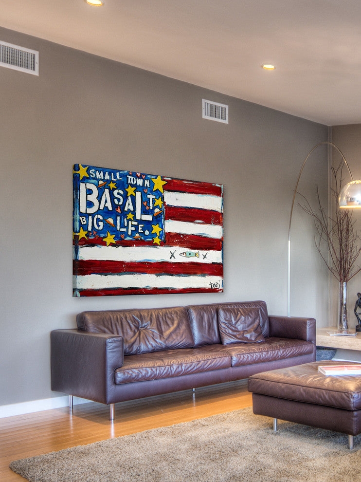 "Basalt Flag" Painting Print on Canvas by Tori Campisi