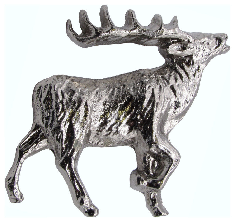 Walking Elk Right Facing Cabinet knob, Nickel